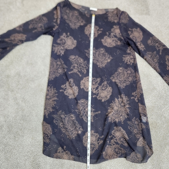 Gentle Fawn Sheer Long Sleeve Dress Size S Baggy Oversized Whimsigoth Dark Fairy - Picture 11 of 15